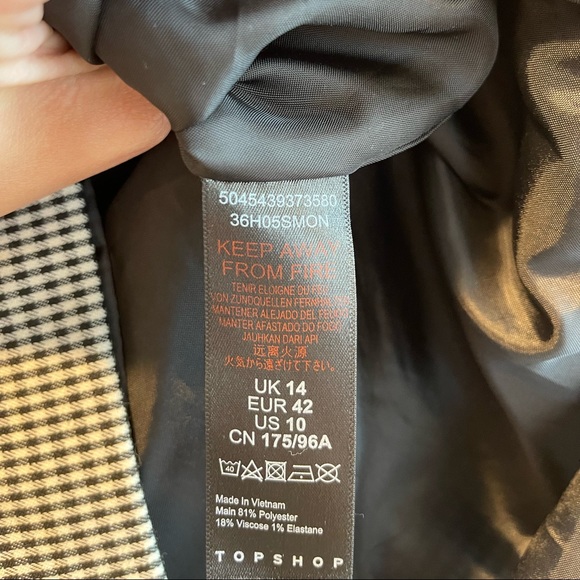 Sold Topshop Dogtooth Mini Skirt - Picture 3 of 9